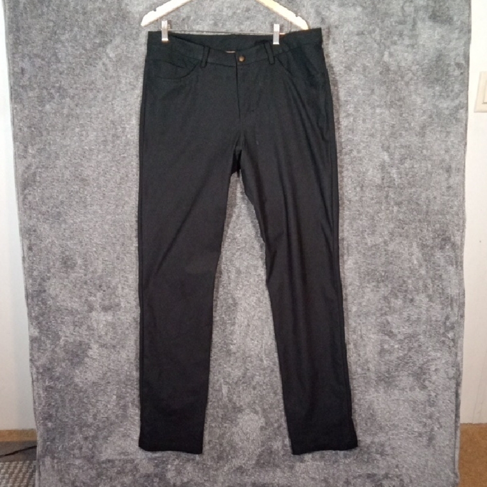Lululemon Mens ABC classic Black Pants 5 Pocket Warpstreme Size 36